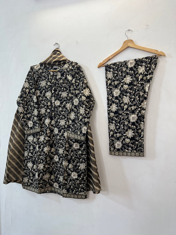 Summer Chic 3PC (Lawn) 10-Black