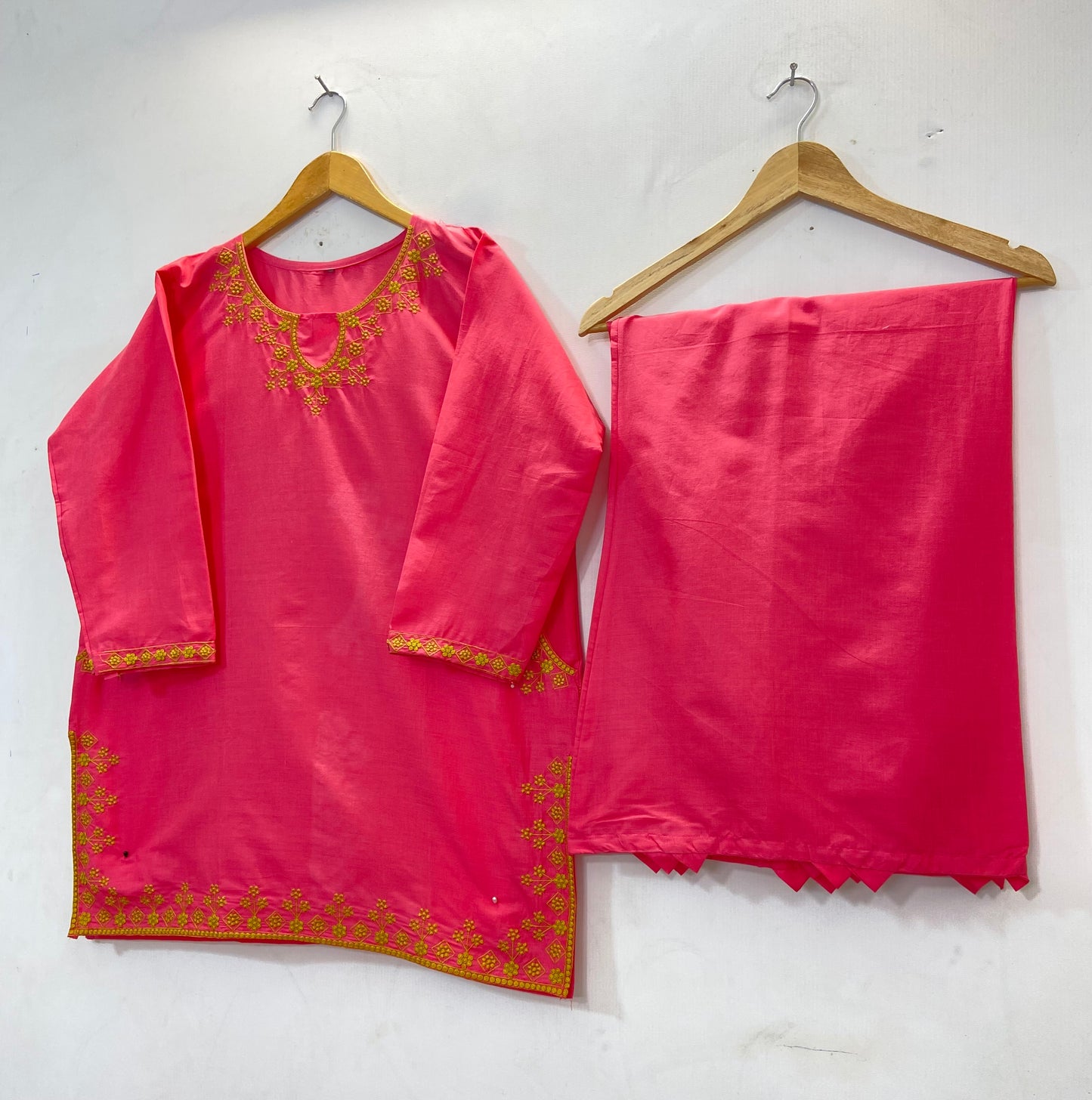 Casual Embroidered Co-Ord Set (Cotton Lawn) D-33