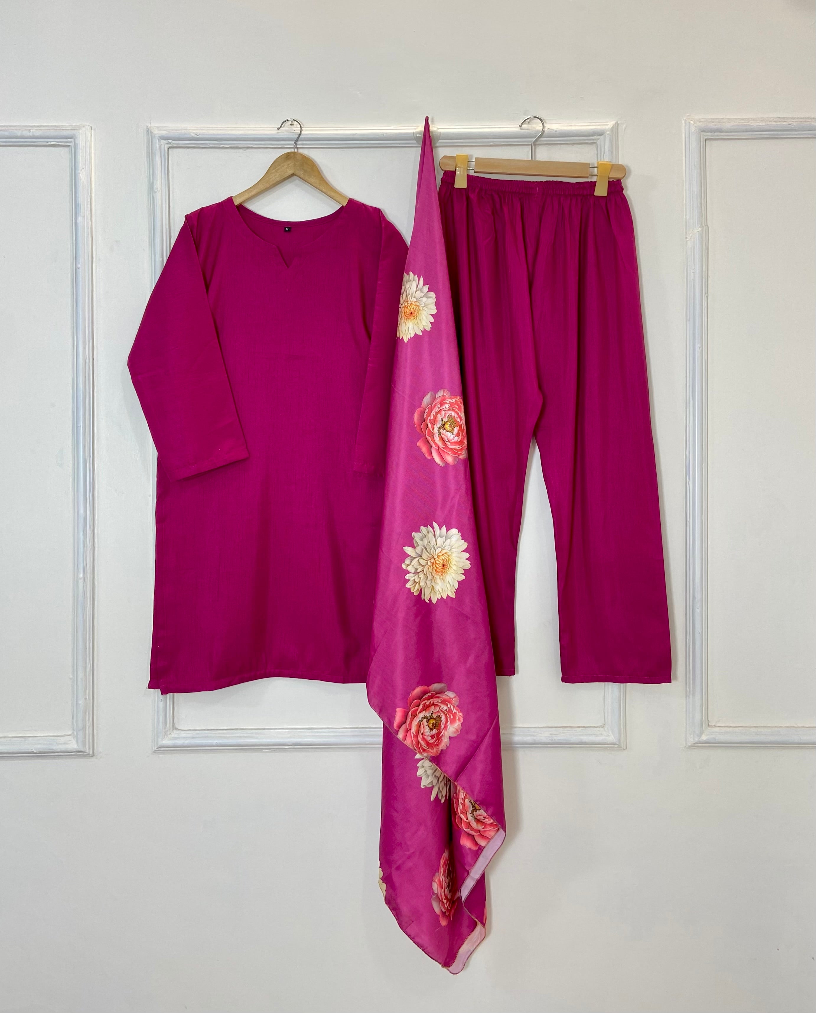 Woolen Shawl Luxe 3PC (Raw Silk) D-168