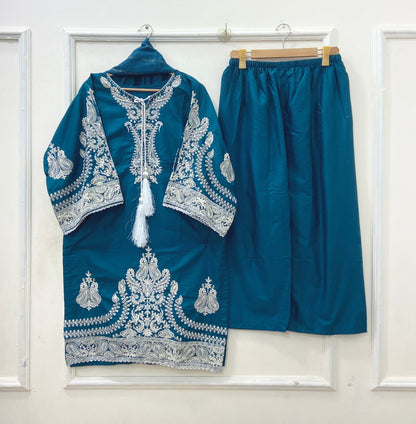 Embroidered 3PC | Cotton D-625