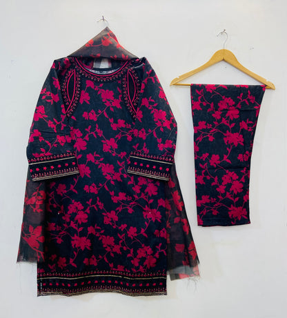 Embroidered Luxury Touch 3PC (Lawn Best Selling)  D-70