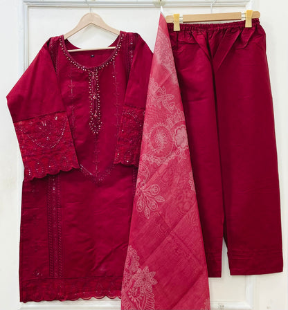 Festive Wear | 3PC Premium Cotton D-662