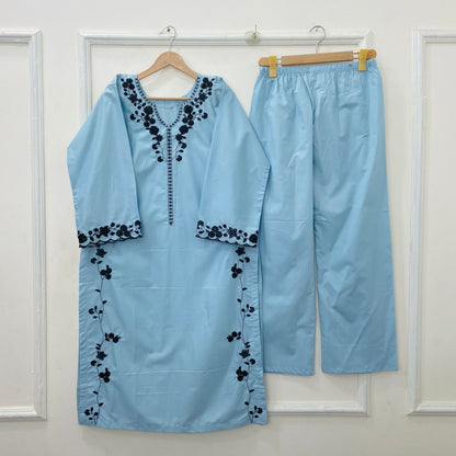 Floral Bail Embroidered 2PC (Premium Cotton) D-459