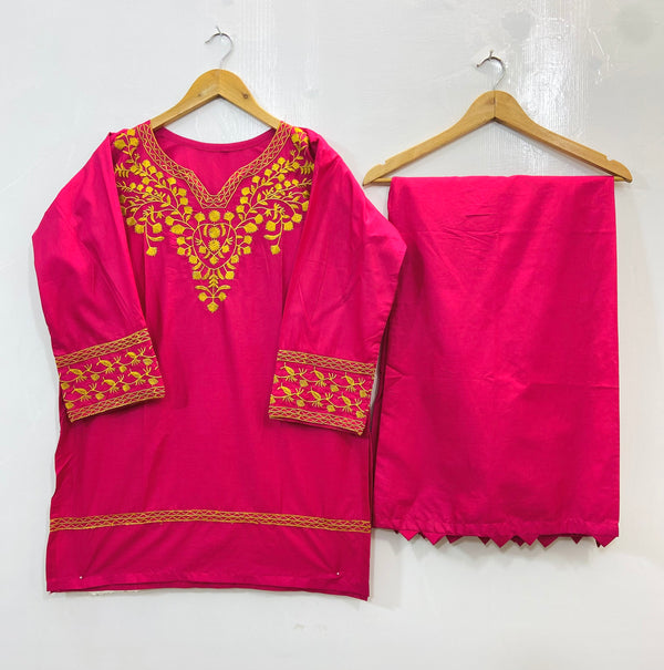 Pretty Embroidered Co-Ord Set (Cotton) D-97