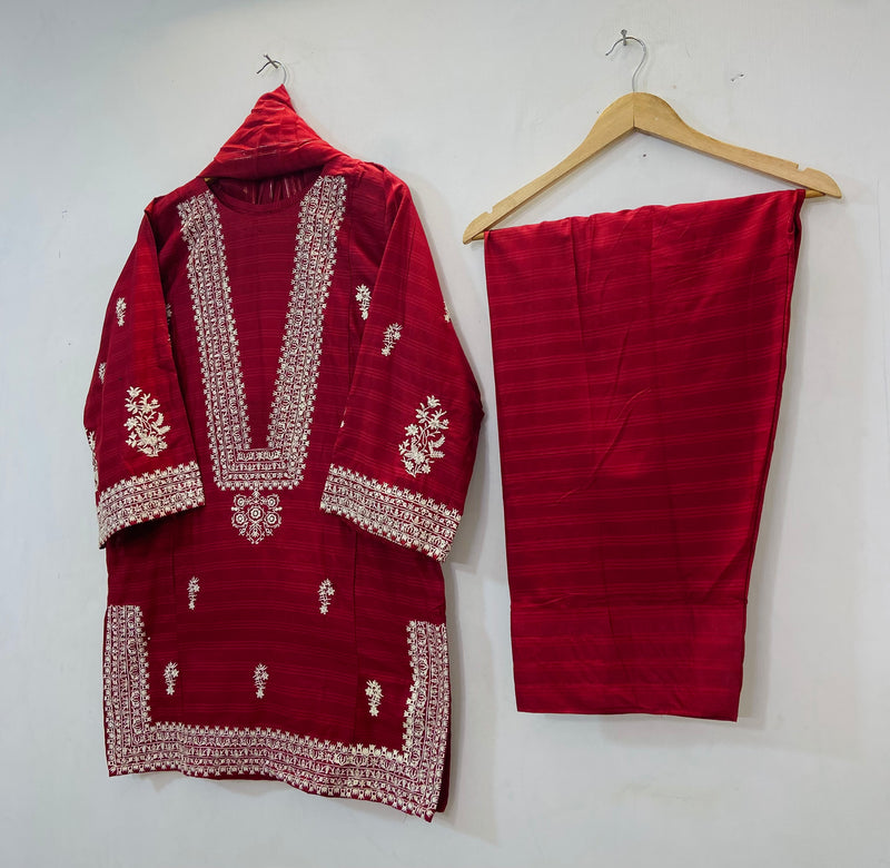 Embroidered Farshi 3PC (Cotton Lawn) D-69