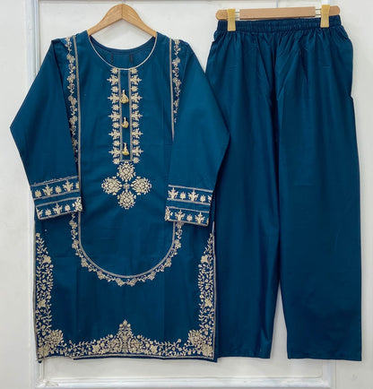 Embroidered 2PC (Premium Cotton) D-455