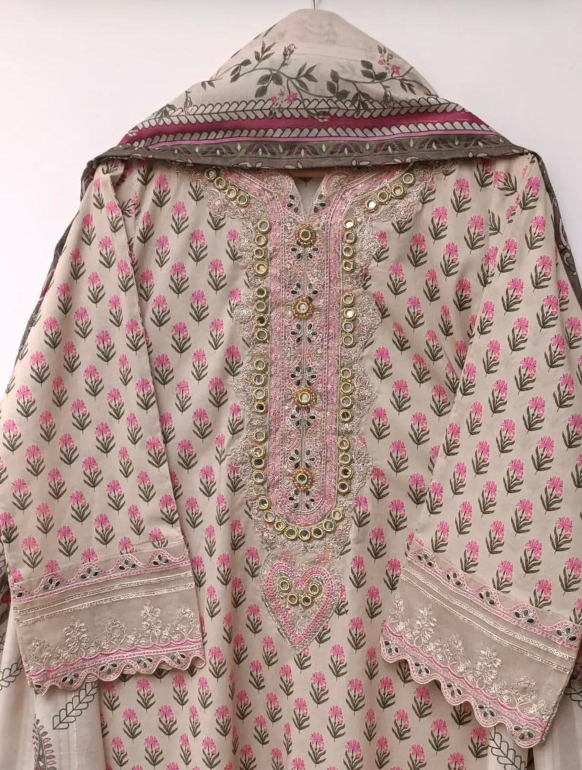Eid Flared Frock (Premium Lawn)  3PC