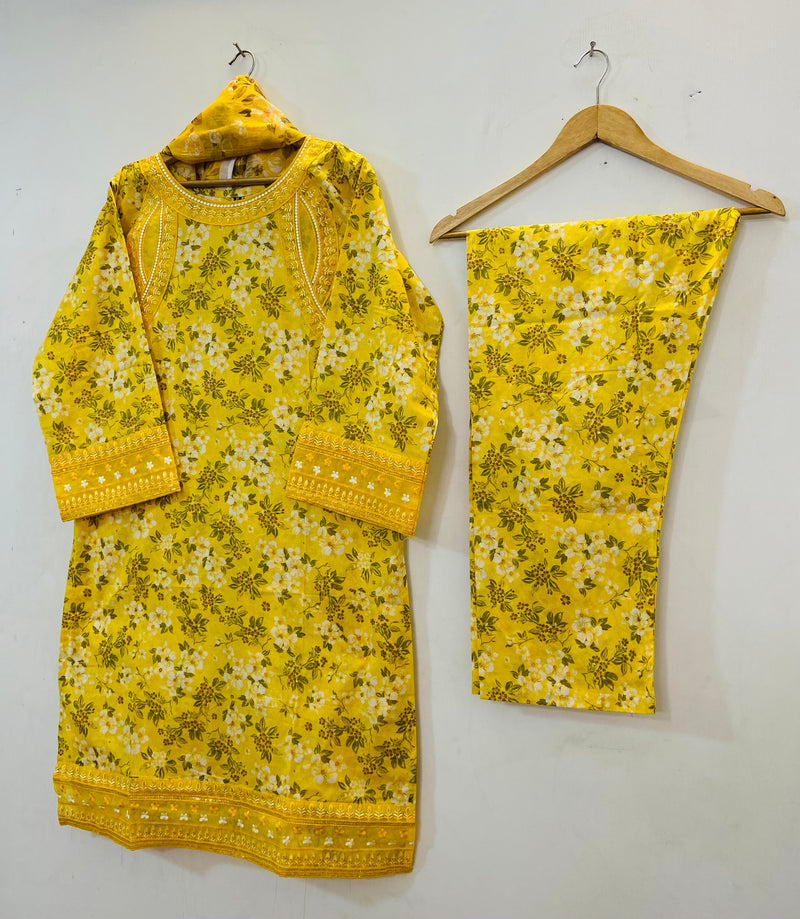 Embroidered Luxury Touch 3PC (Lawn Best Selling)  D-70