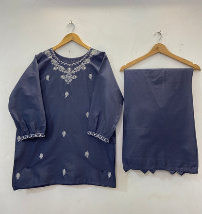 Embroidered Co-Ord Set 2PC (Cotton Lawn) D-36