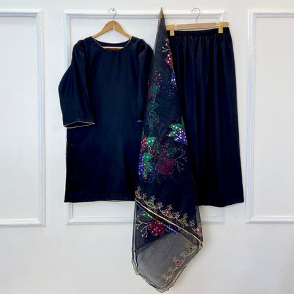 Hand-Painted Diva Beauty 3PC (Raw Silk) D-354