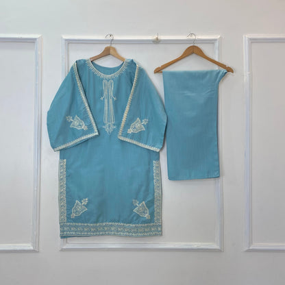Front & Back Embroidered 2PC (Khaddar) D-320
