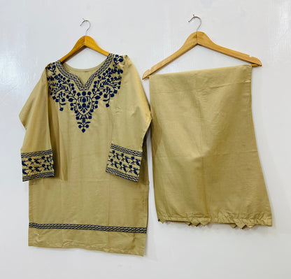 Pretty Embroidered Co-Ord Set (Cotton) D-97