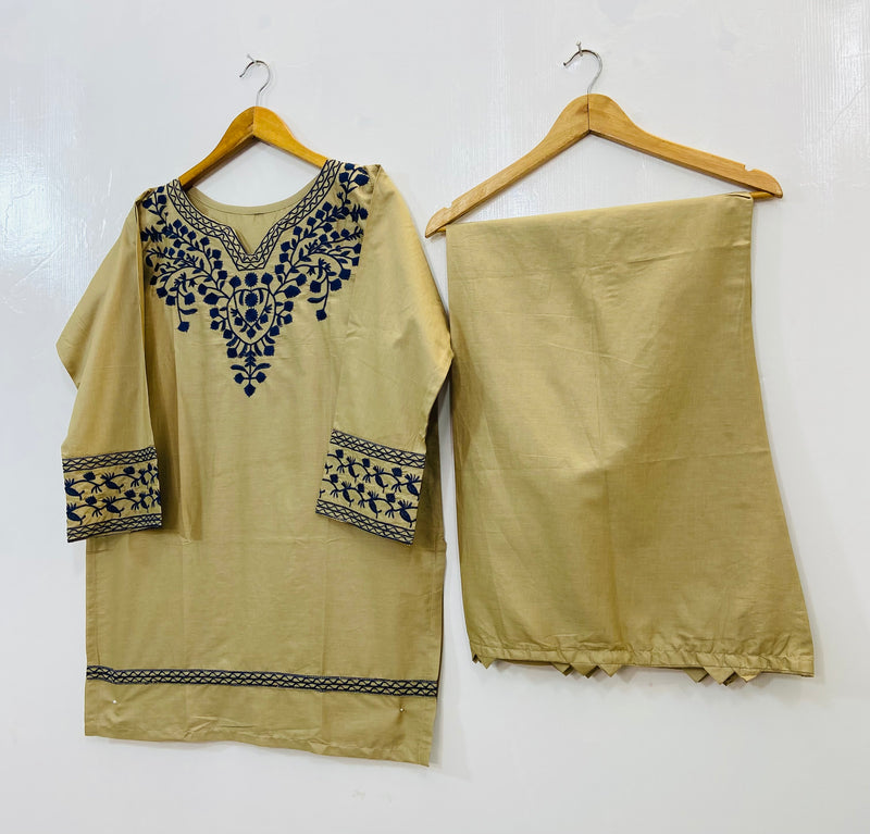 Pretty Embroidered Co-Ord Set (Cotton) D-97