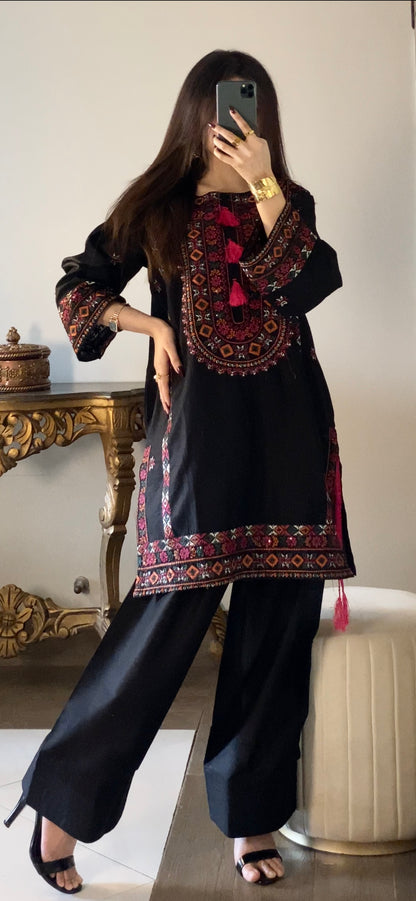 Black Balochi 3PC (Premium Cotton)