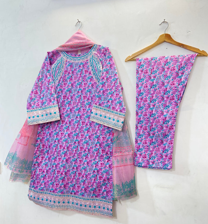 Embroidered 3PC "Best Selling" (Lawn) 14