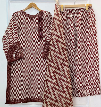 Sequins Embroidered Series: 3PC (Bana Dora Silk) D-367