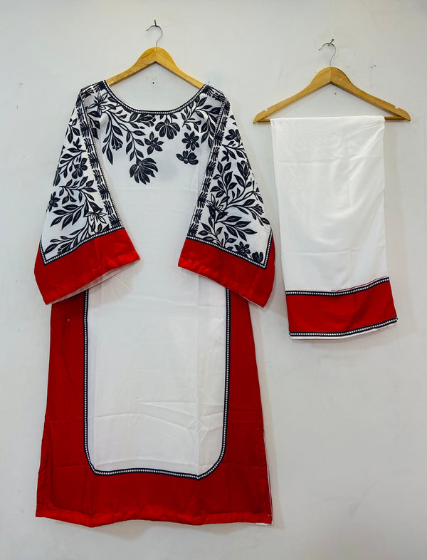 Elegant Kaftaan 2PC (Swiss Silk) D-66