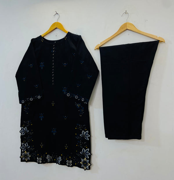 Cutwork Embroidered 2PC (Self Cotton) D-81