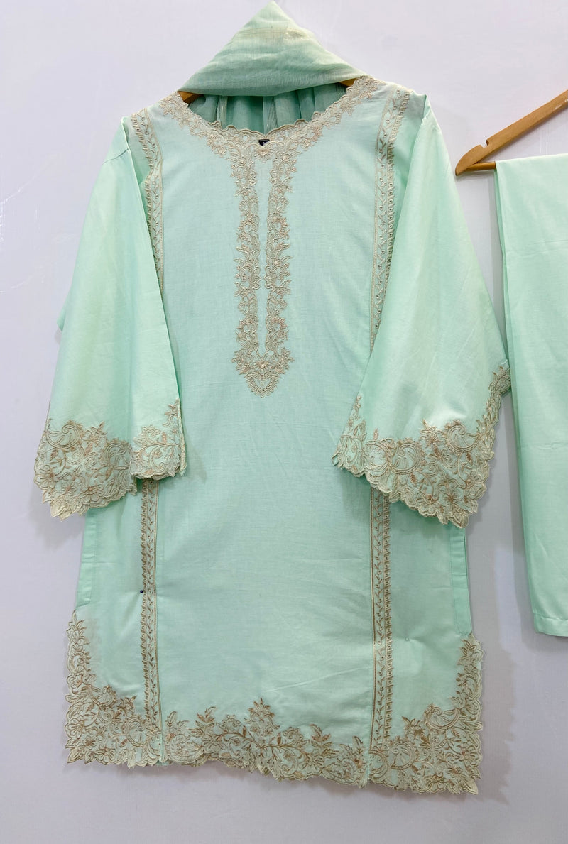 Front Back Cutwork Beauty 3PC (Cotton) D-86
