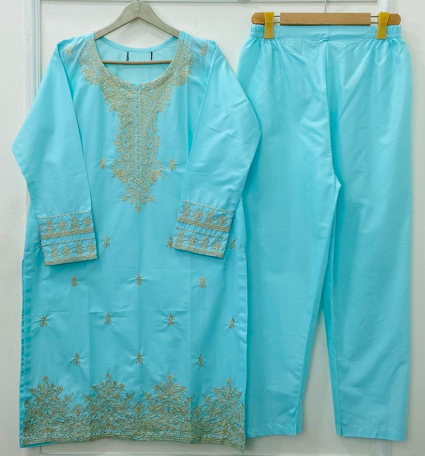 Fairy Embroidered 2PC (Premium Cotton) D-412