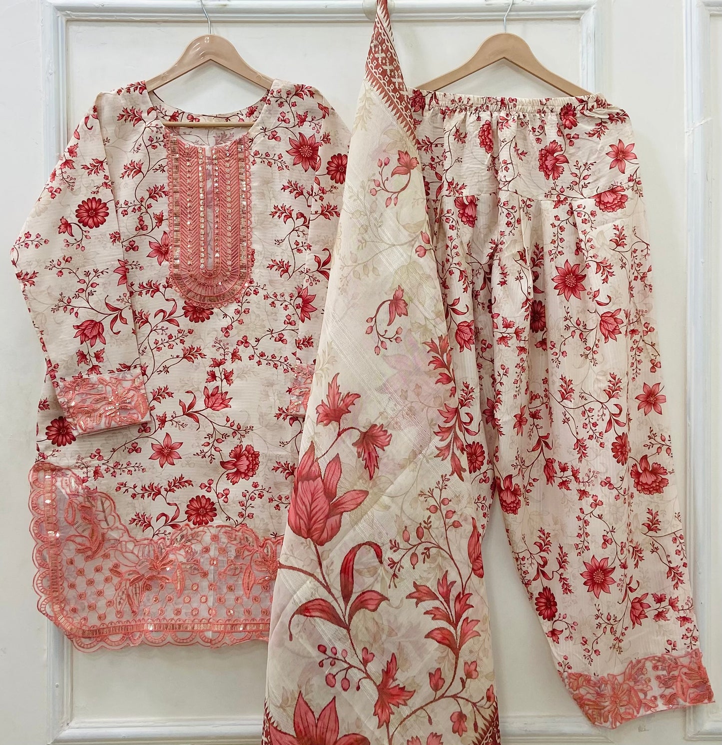 Sequins Embroidered | 3PC D-566