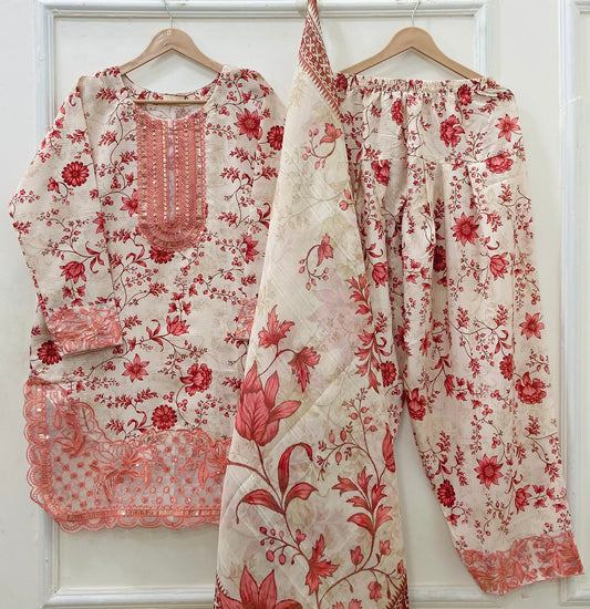 Sequins Embroidered | 3PC D-566