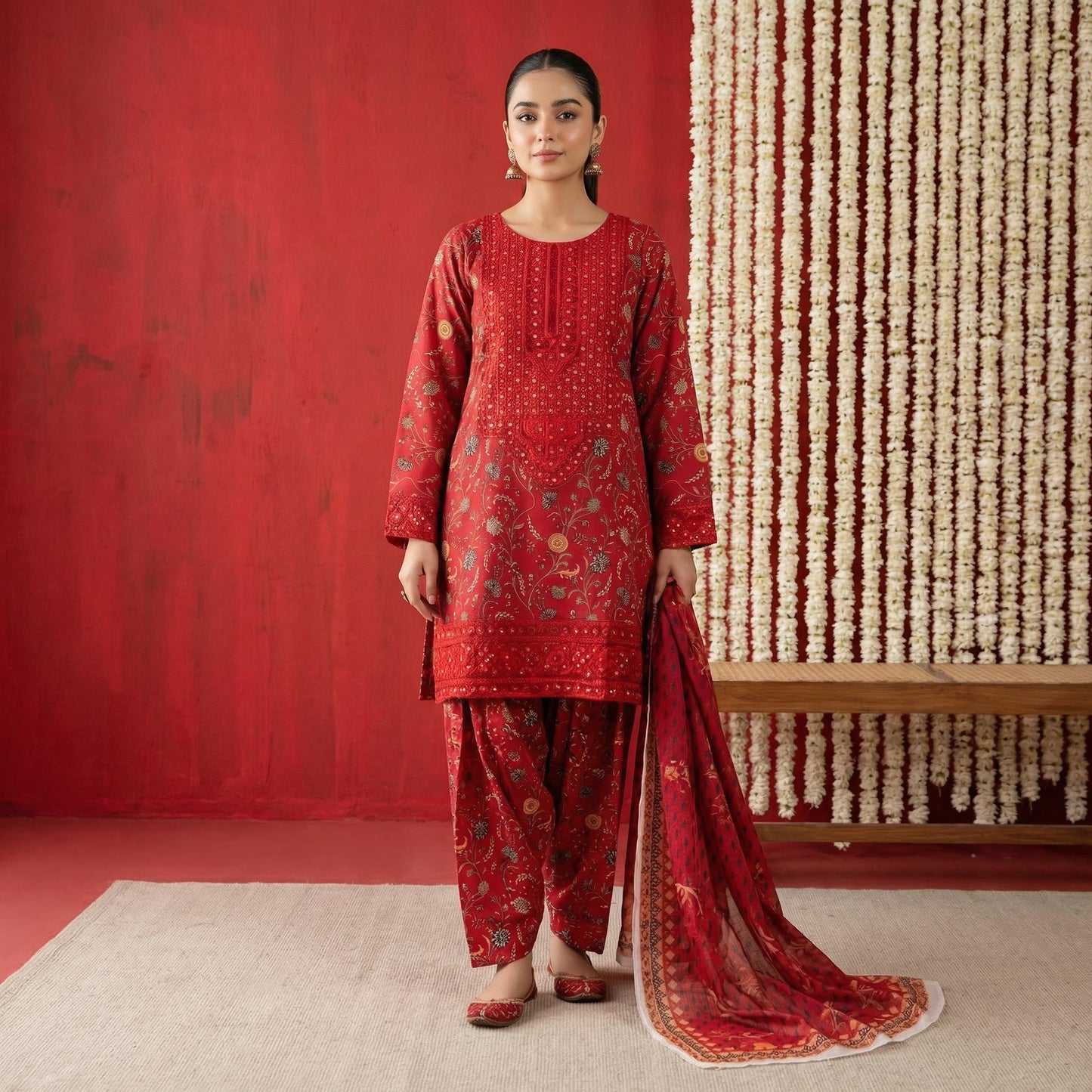 Gulaab | 3PC Bana Dora D-594
