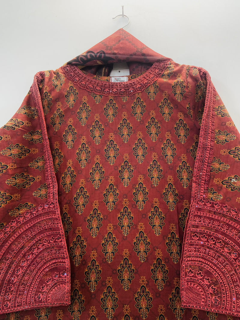 Ruby Red 3PC (Premium Lawn) D-47