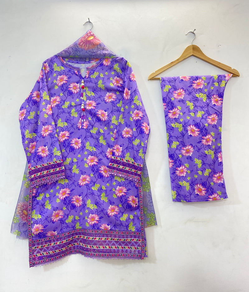 Sequins Chic 3PC (Lawn) D-28
