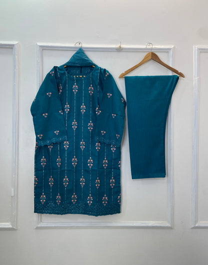 Chicken Kari Embroidered Chic 3PC (Khaddar) D-273