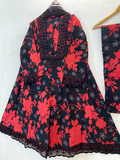 Luxe Sequins Red 3PC (Lawn) 22