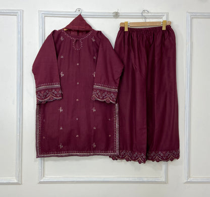 Embroidered Embellished Beauty 3PC (Best Seller) (Khaddar) D-189