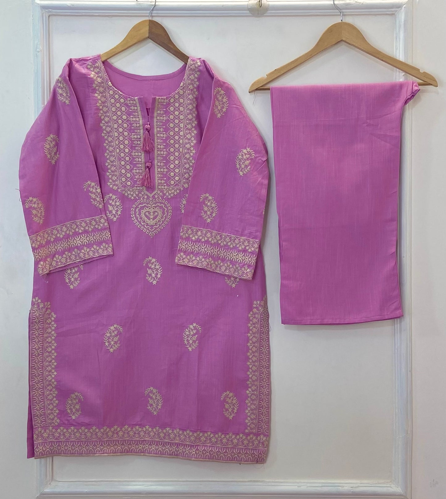 Chic Long Embroidered 2PC (Khaddar) D-304