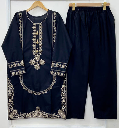 Embroidered 2PC (Premium Cotton) D-455