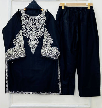 Maria.B Embroidered 3PC (Premium Cotton) D-438