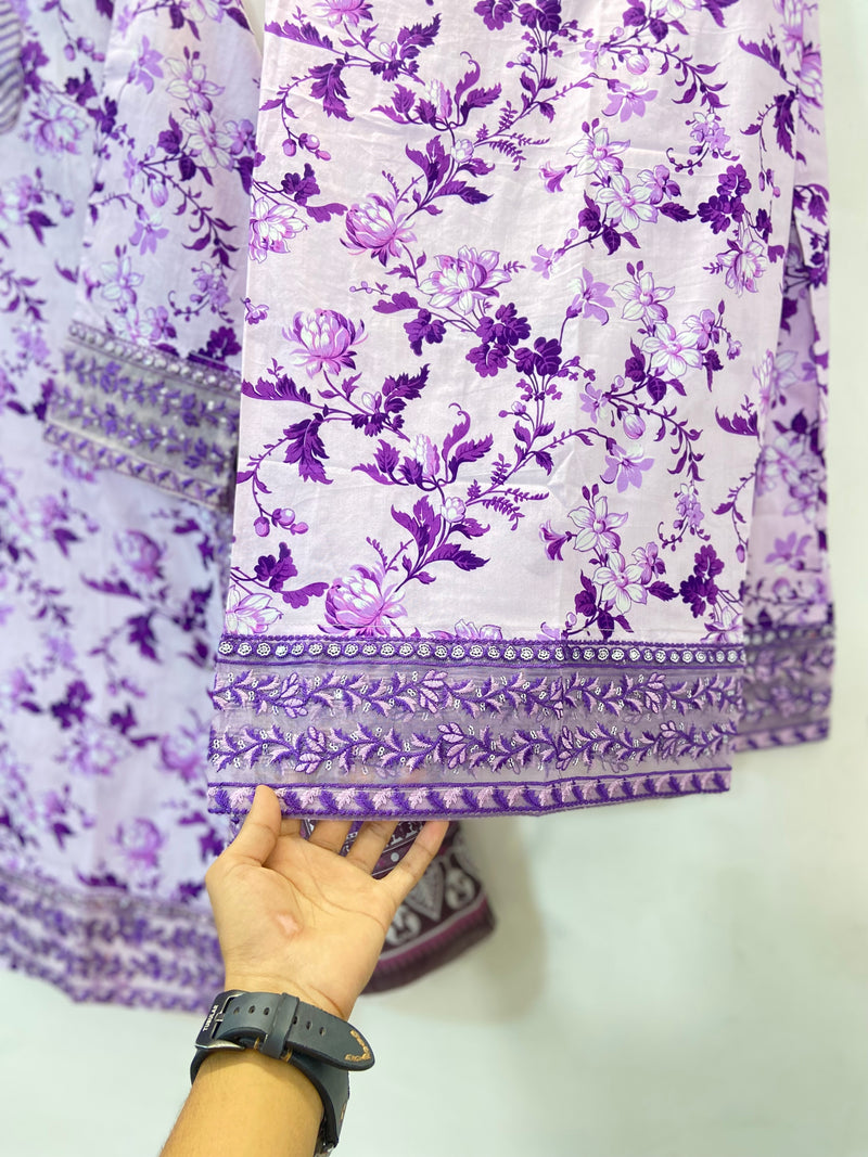 Luxury Embroidered 3PC (Premium Lawn) D-12