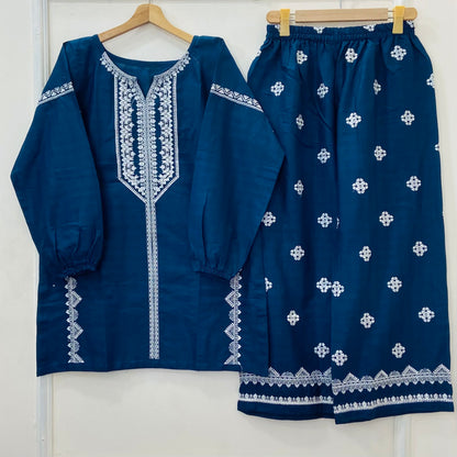 Dual Embroidered | Co-Ord set Cotton D-570