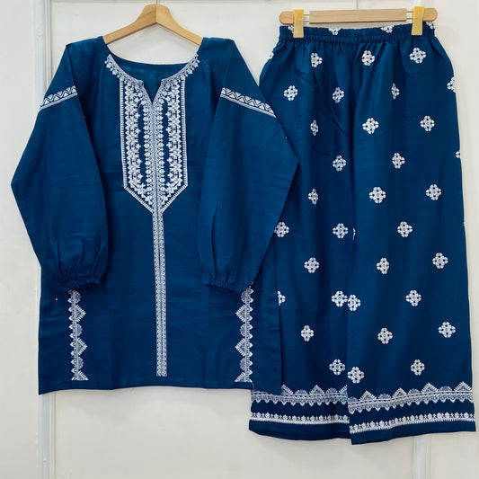 Dual Embroidered | Co-Ord set Cotton D-570