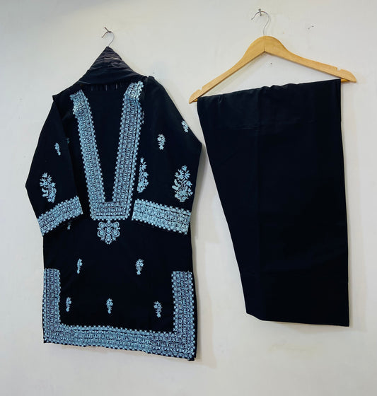 Embroidered Farshi 3PC (Cotton Lawn) D-69