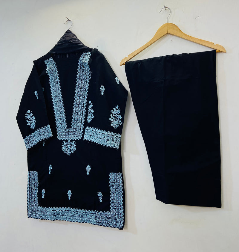 Embroidered Farshi 3PC (Cotton Lawn) D-69