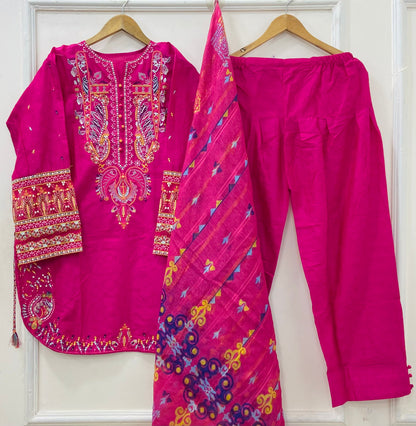 Bulbul Farshi | 3PC Lawn Cotton D-581