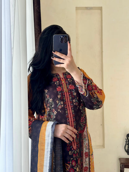 Mustard Fusion | Long Co-ord Set D-789