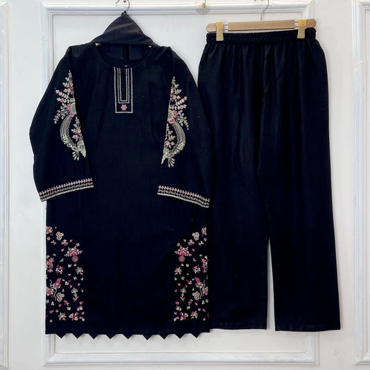 Petal Posh Embroidered 3PC (Khaddar) D-298
