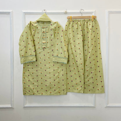 Tulip Embroidered Beauty 3PC (Premium Cotton) D-382