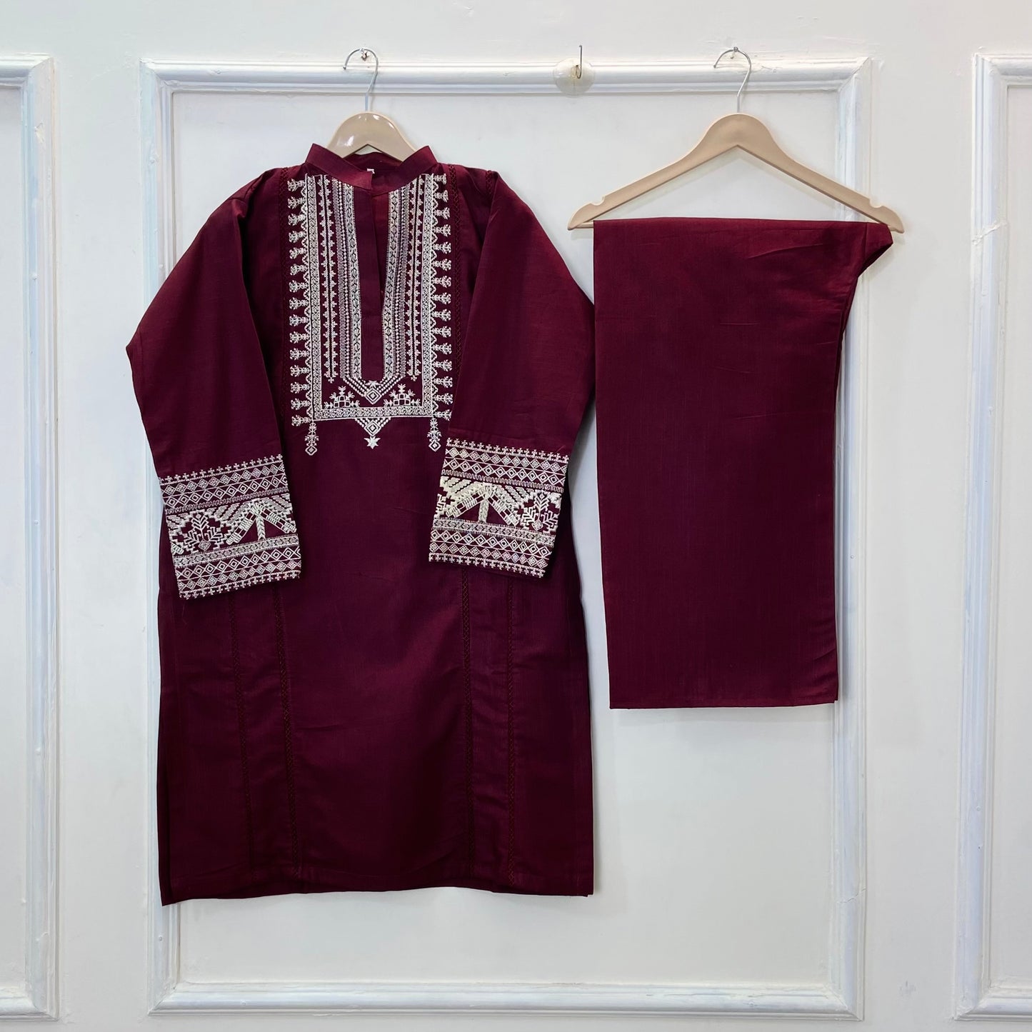 Cross-Stitch Embroidered 2PC (Khaddar) D-254