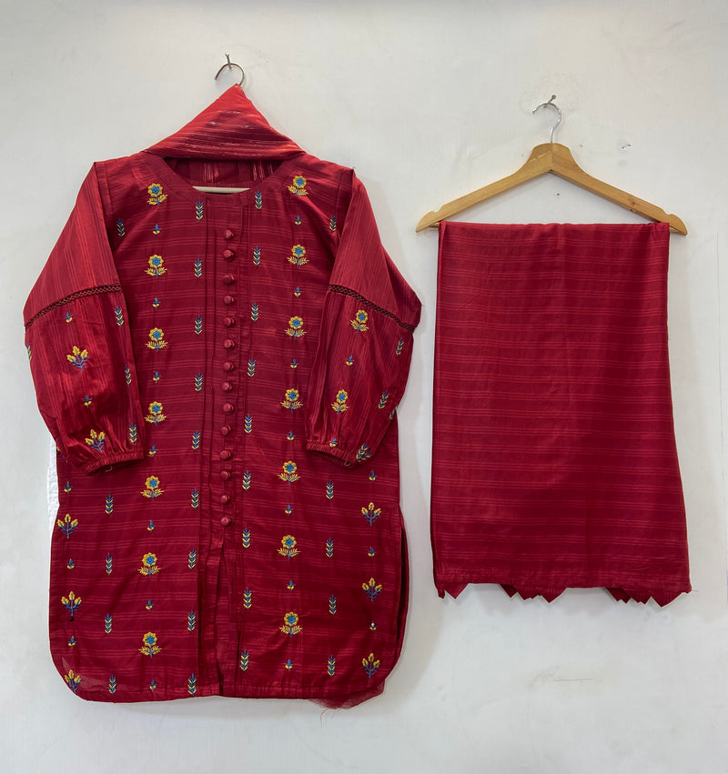 Happy Sunflower Co-Ord Set 3PC (Cotton Lawn) D-35