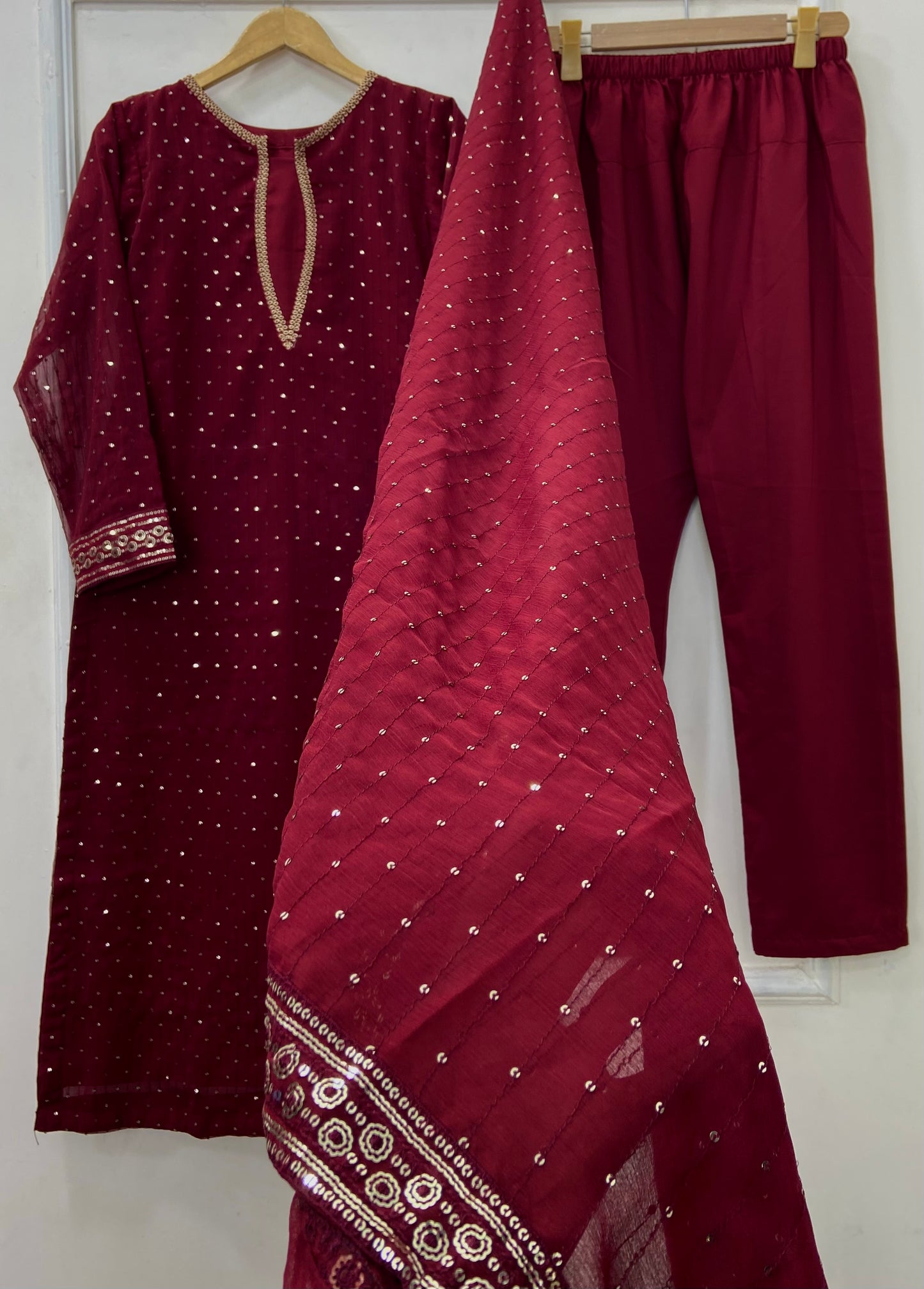 Anarkali Embroidered 3PC (Premium Chiffon) D-415