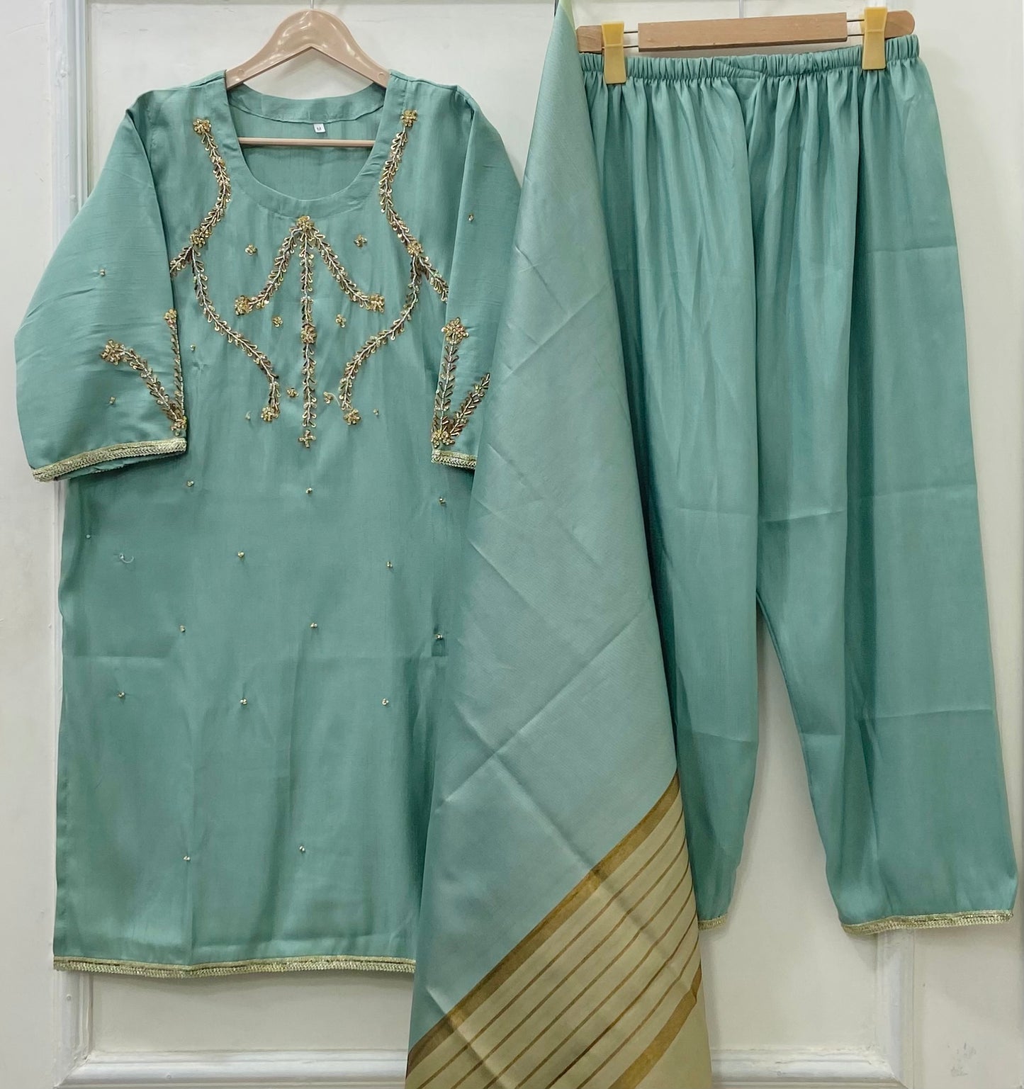 Festive Wear 3PC (Raw Silk) D-528