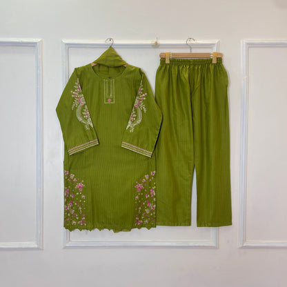 Petal Posh Embroidered 3PC (Khaddar) D-298