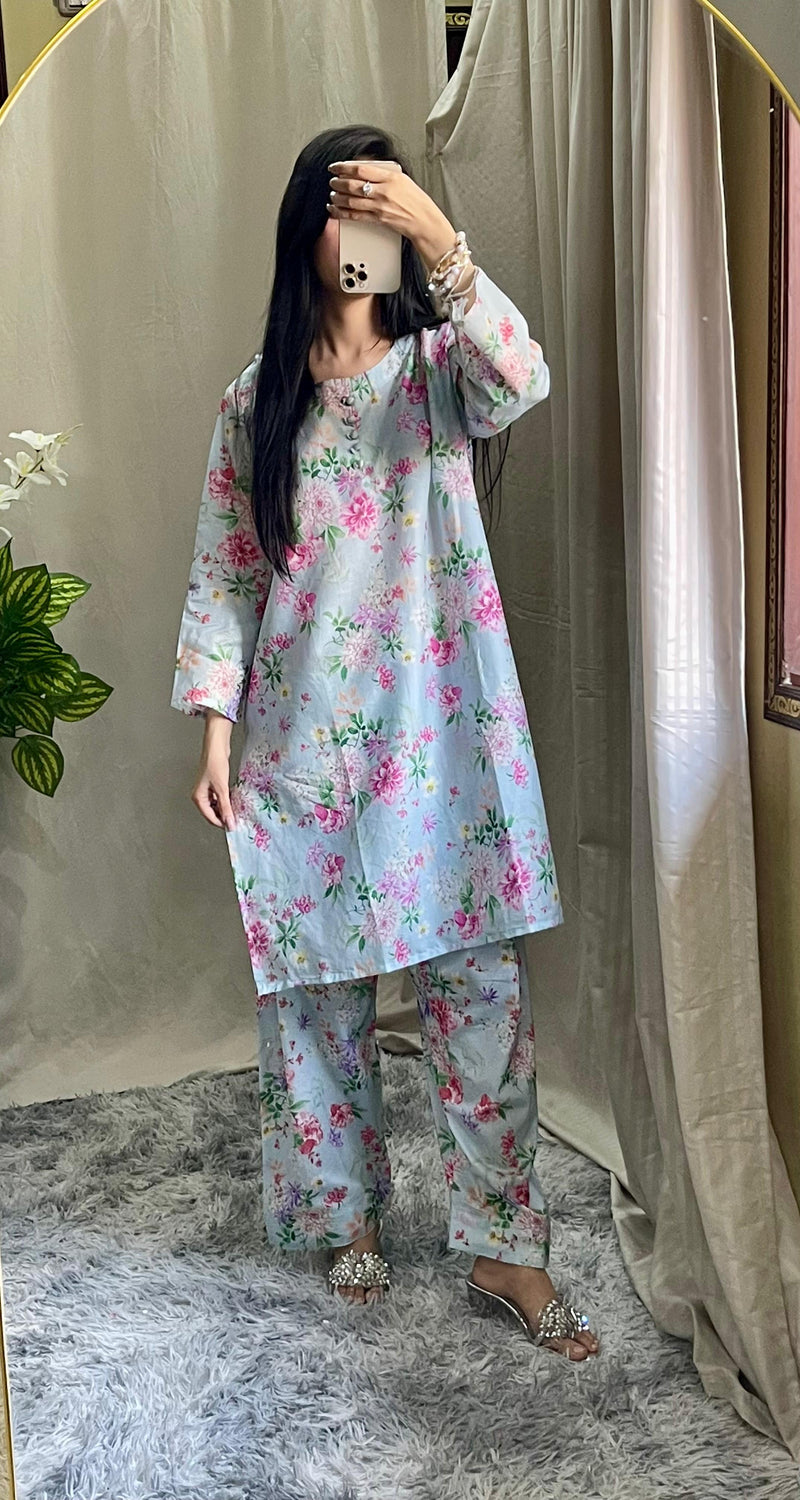Printed Farshi 2PC (Lawn) D-44